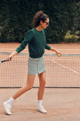 Eden Green Gingham 13 Inch Willis Tennis Skirt