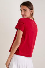 Red Short Sleeve Performance Cotton Sasha Tee
