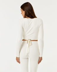 Ballet Wrap Top | Vanilla