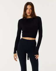 Ballet Wrap Top | Black