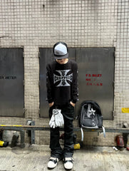 West Coast Choppers Cross Print ERD Stylist Same Style Waffle Sanskrit Long Sleeve (1)