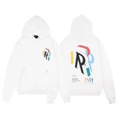Represent Abstract 3D "R" & Geometric Graphic Heavyweight Hoodie - White