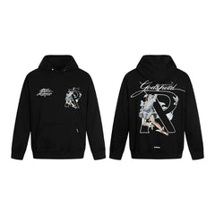 Represent "Good Speed" Vintage Figure & "R" Graphic Heavyweight Hoodie - Black