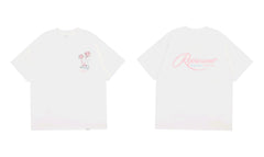 Represent Palm Tree & Cursive Script Graphic T-Shirt - White/Pink