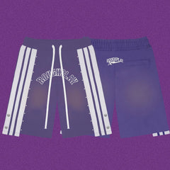 Roughplay Arch Logo Track Shorts - Purple