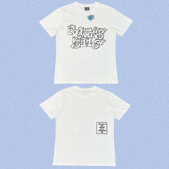 ADWYSD White Graffiti Script Tee