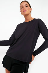 Black Long Sleeve Performance Jersey Ryan Boyfriend Tee