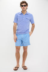Cottage Blue Ripple Effect Swim Trunks