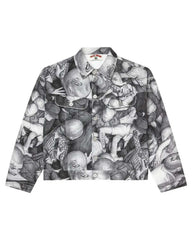 Vale Forever X Dan Witz Moshpit Trucker Jacket White