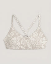 Women's Wavebound Cross-Tie Bikini Top - Nolia Floral Print Stone