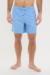 Cottage Blue Ripple Effect Swim Trunks