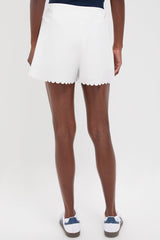 White Scallop Performance Jersey Marisa Short