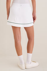 White 13 Inch Shirley Tennis Skirt