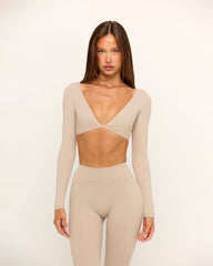 Form Contour Long Sleeve Crop | Fawn