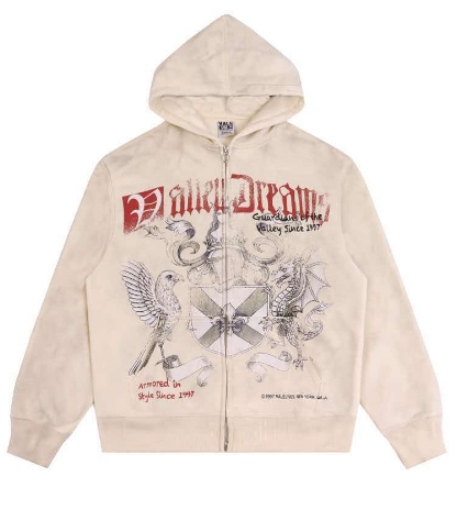 Vale Forever Guardian Zip Up Hoodie Cream