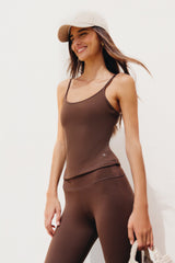 Chocolate Compression Spandex Sofia Cami