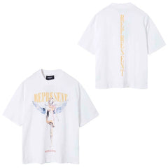 Represent Angel & Vertical Logo Graphic T-Shirt - White