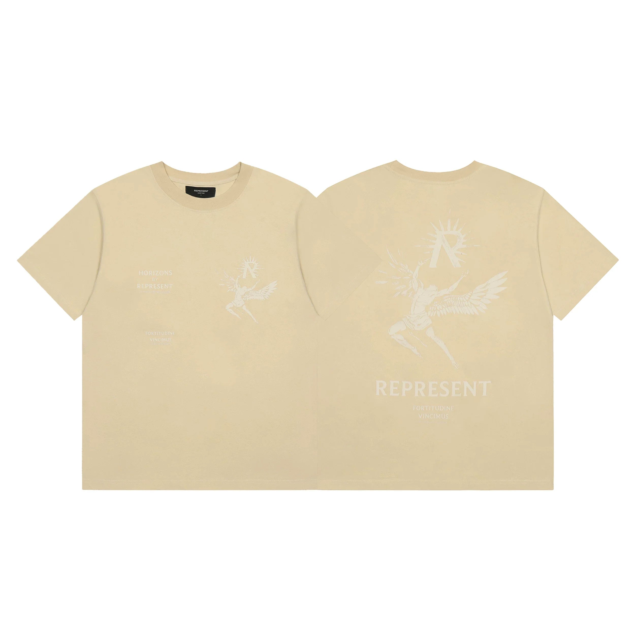 Represent Fallen Angel & Sun Graphic T-Shirt - Sand