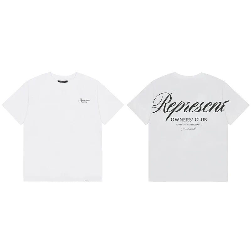 Represent Script Owners' Club Graphic T-Shirt - White/Black
