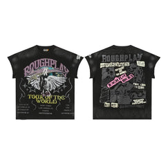 Rough Play "Tour of the World" Vintage Graphic Sleeveless Tee