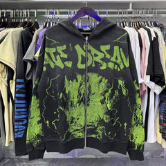 Vale Forever Valley Dreams Statue of Liberty Graphic Vintage Wash Full-Zip Hoodie