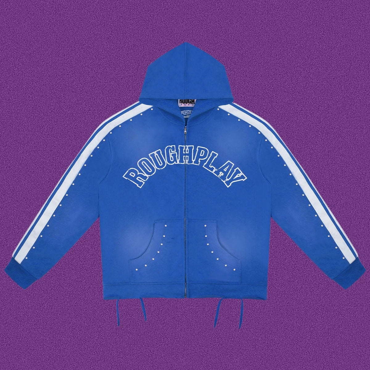 Roughplay Arch Logo Track Zip-Up Hoodie - Royal Blue