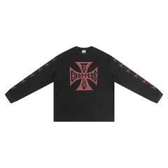 West Coast Choppers Cross Print ERD Stylist Same Style Waffle Sanskrit Long Sleeve (3)