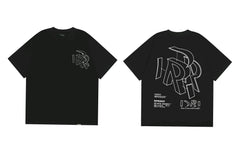 Represent Architectural 3D "R" Technical Graphic T-Shirt - Black