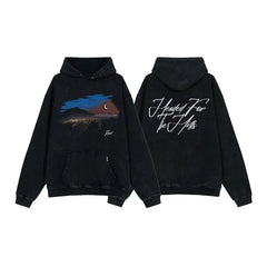 Represent Landscape & "Headed For The Hills" Heavyweight Hoodie - Vintage Black