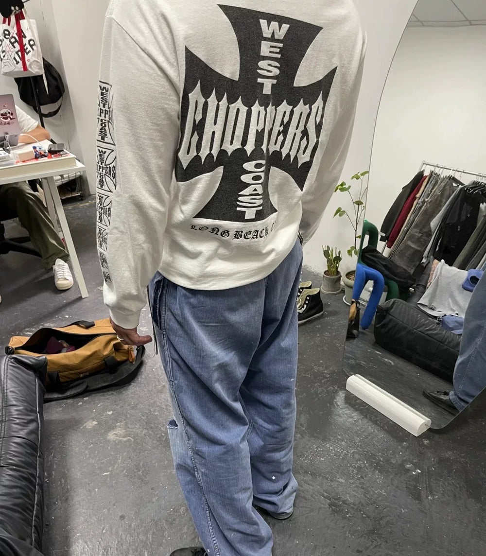 West Coast Choppers Cross Print ERD Stylist Same Style Waffle Sanskrit Long Sleeve (1)