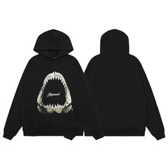 Represent Shark Jaws Graphic Heavyweight Hoodie - Black