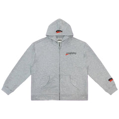 Roughplay Small Logo Full-Zip Hoodie - Light Grey