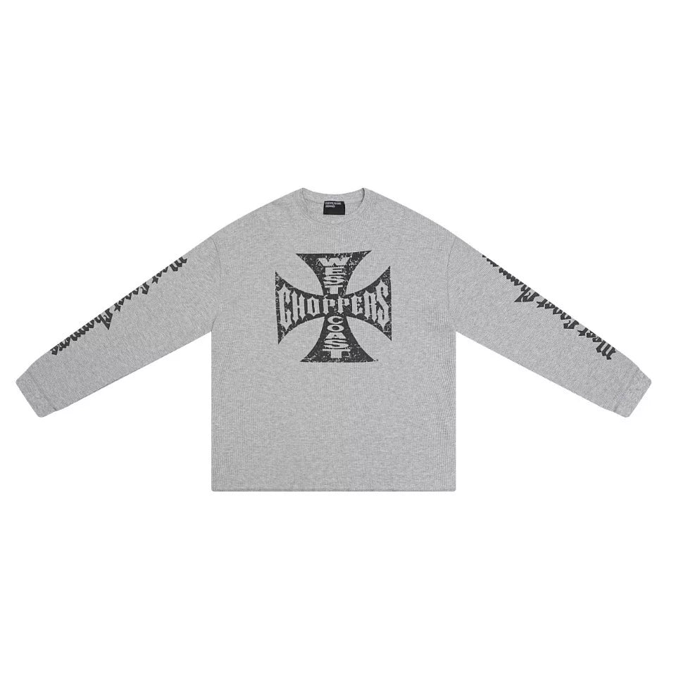 West Coast Choppers Cross Print ERD Stylist Same Style Waffle Sanskrit Long Sleeve (6)