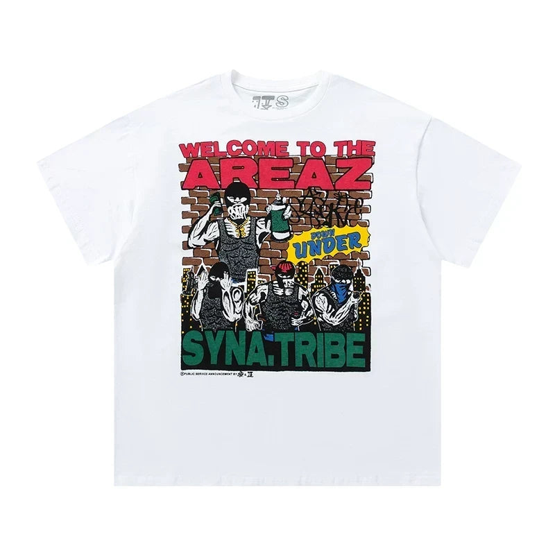Syna World Graphic T-Shirt (White / Multi-Color Graphic)
