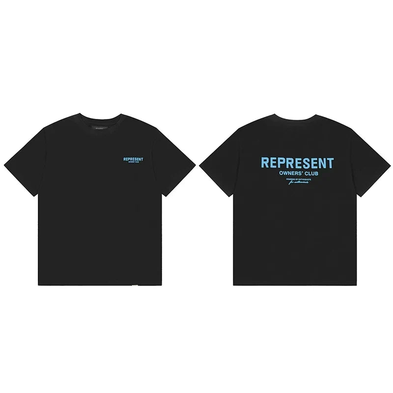Represent Owners' Club Graphic T-Shirt - Black/Blue