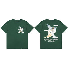 Represent "Storms In Heaven" Angel "R" Graphic T-Shirt - Dark Green