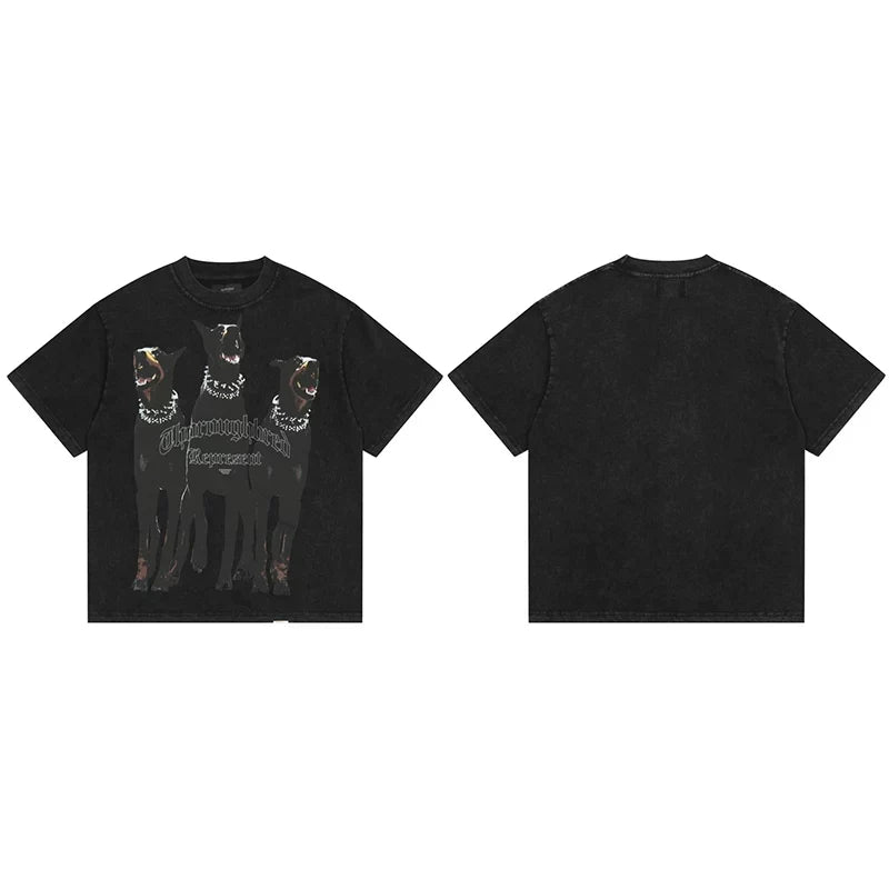 Represent "Thoroughbred" Doberman Graphic T-Shirt - Black