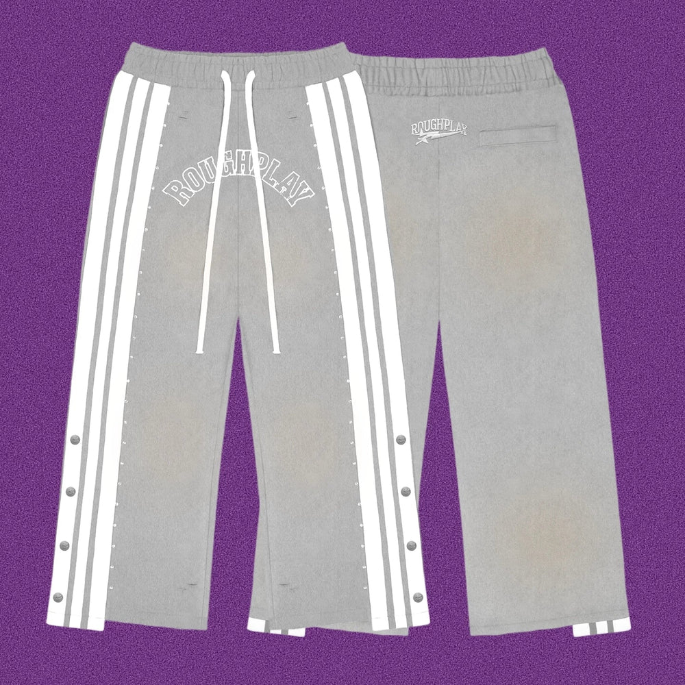 Roughplay Arch Logo Track Sweatpants - Light Grey