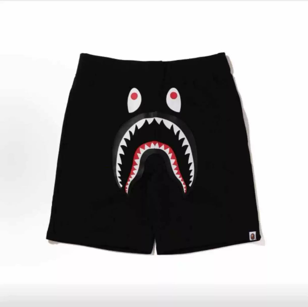 BAPE Style Shark Casual Shorts - Solid Black
