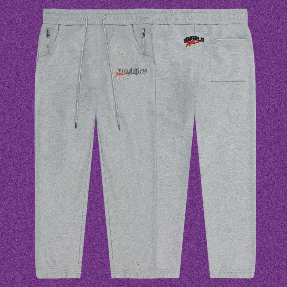 Roughplay Small Logo Track Sweatpants - Light Grey