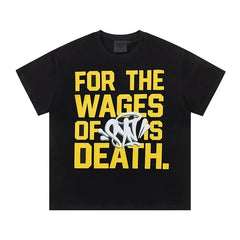 Syna World Vintage Oversized Statement Graphic Tee (Black / Yellow)