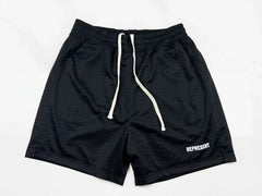 Represent Mesh Drawstring Gym Shorts - Black