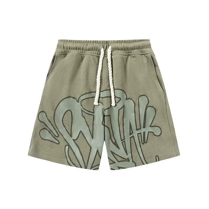 Syna World Graphic Fleece Shorts (Sage Green / Grey)