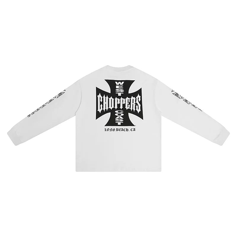 West Coast Choppers Cross Print ERD Stylist Same Style Waffle Sanskrit Long Sleeve (4)