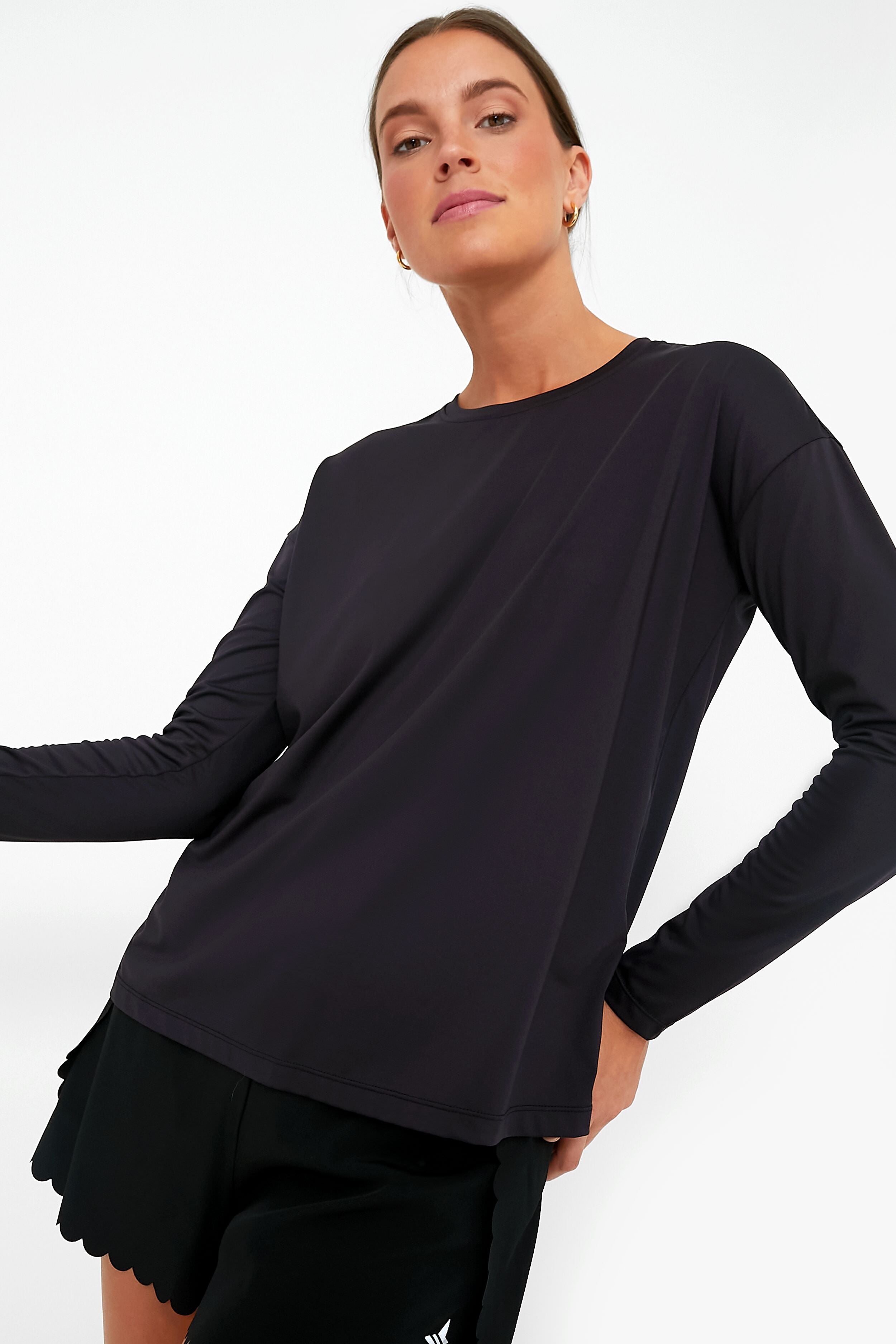 Black Long Sleeve Performance Jersey Ryan Boyfriend Tee