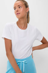 White Performance Cotton Jocelyn Tee